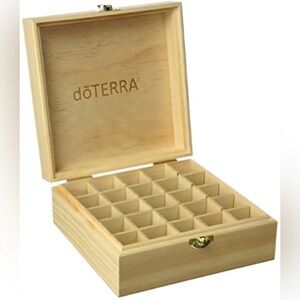 doTERRA Essential Oil Wooden Box. Holds 25 oils. NIB